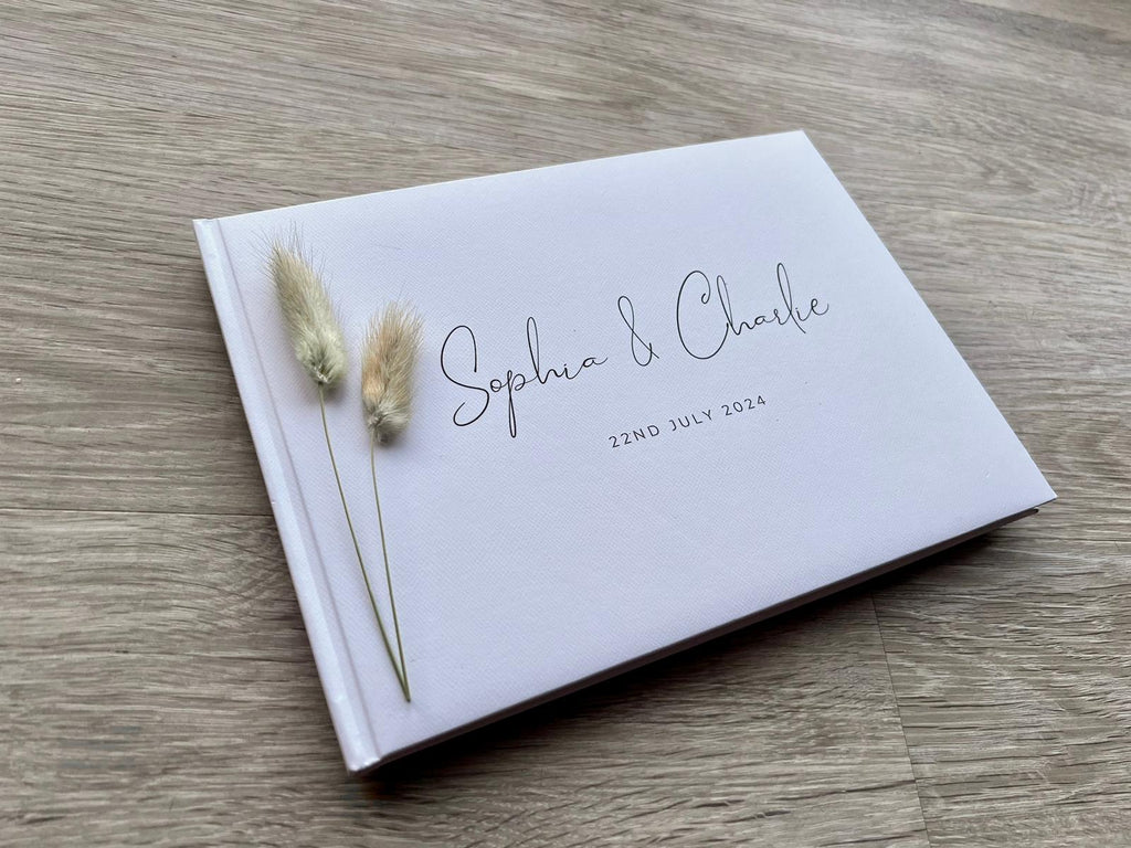 Bunny Tails White Guest Book
