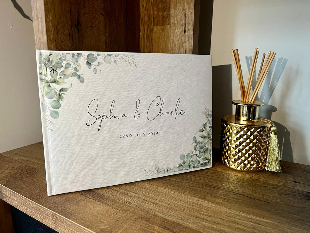 Eucalyptus White Guest Book